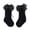 Gwz63-Black, variant on Toddler Girls Ribbed Knit Knee High Socks Large Satin Tulle Bow Decor Princess Dress Socks for Wedding Birthday Party Daily Matching Outfits,Sizes 0-12 Months
