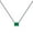 Green, variant on 8A Rectangle Zirconia S925 Solid Sterling Tennis Necklaces Women Wedding Party-Pink