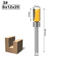 thumbnail image 2 of 1PC Woodworking Bearing Trimmer 6mm Handle Alloy Straight Edge Milling Cutter Computer Engraving Machine Slotting Tool, 2 of 7