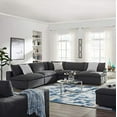 thumbnail image 1 of Modway Commix Down Filled Overstuffed 5 Piece Sectional Sofa Set, Corner Chair/Four Armless Chairs, Gray, 1 of 2