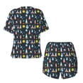 thumbnail image 5 of Picia Rocket Space Pajamas Sets for Women Soft Short-Sleeved Pjs with Lounge Shorts Two Piece Sleepwear-X-Large, 5 of 9