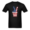 thumbnail image 3 of Men's Casual Round Neck T-shirt American Flag Shirt Loose Short Sleeve Top Pullover, 3 of 5
