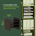 thumbnail image 3 of Furinno CUBICLE 3-Tier Cube Shelf Insert, Storage Organizer Accessory, Dark Oak, Fits Furinno Extra Thick Cubes, 3 of 4