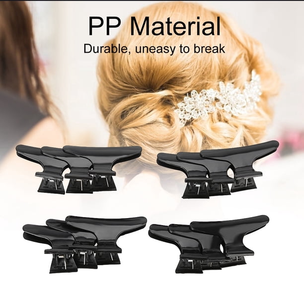 12 Pinzas Para El Pelo, Diseño De Mariposa, Garras Para Sección De Pelo Para Peinar, Con Antideslizante Para Peluqueros, Corte De Color