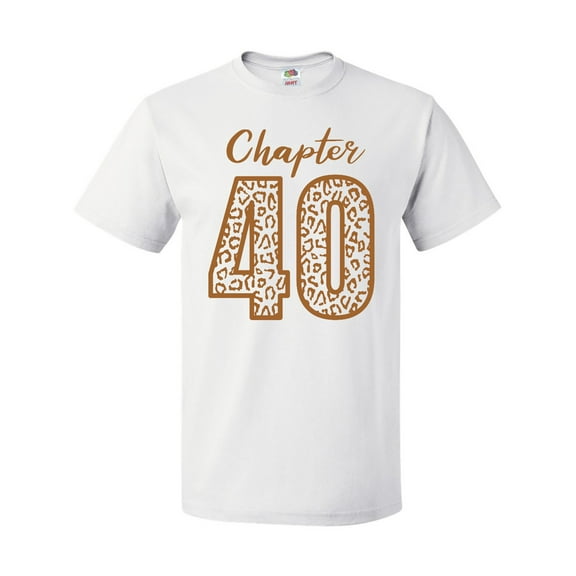 Inktastic Chapter 40 Fortieth Birthday Leopard Print T-Shirt