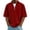 Red, variant on Ohufall T-Shirt for Men V Neck Collared Solid Color Tshirts Short Sleeve Pullover Casual T-shirts