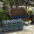thumbnail image 6 of ARDEN Outdoor Wicker Settee Cushion 41.5 x 18, Sapphire Blue Leala, 6 of 10