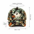 thumbnail image 4 of Halloween Print Baseball Cap Adjustable Snapback for Men Women Curved Brim Classic Casual Daily Hat, 4 of 6