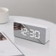 thumbnail image 2 of LED Mirror Digital Clock Bedroom Office Travel Electronic Table Clock Desktop Alarm Clock Temperature Function, 2 of 5