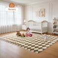 thumbnail image 4 of CozyDesg Large Rugs,4'x6' Soft Fluffy Shag Indoor Floor Carpet for Living Room Bedroom Dining Room Office Home Decor,Beige & White, 4 of 8