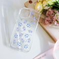 thumbnail image 5 of for iPhone 14 Case Clear with Design Flower Cute Protective Aesthetic Transparent Purple Rose Floral Pattern Women Girls Kawaii Sturdy Cool Phone Case Cover for iPhone 14 6.1 inch, 5 of 5
