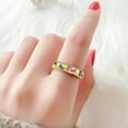 thumbnail image 5 of AYYUFE Shiny Women Ring Butterfly Pattern Stainless Exquisite Mixed Color Lady Finger Ring for Wedding, 5 of 8