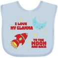 thumbnail image 3 of Inktastic I Love My Glamma to the Moon and Back Boys or Girls Baby Bib, 3 of 4