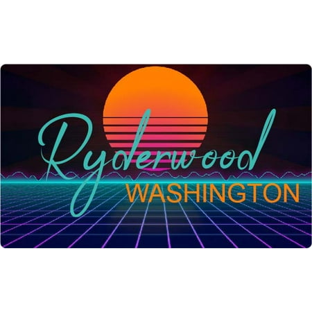 

Ryderwood Washington 4 X 2.25-Inch Fridge Magnet Retro Neon Design