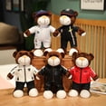 thumbnail image 2 of Oso de peluche creativo para motocicleta, oso de peluche con casco, chaqueta, ropa, muñecas de peluche, almohada suave, regalo para niños252, 2 of 5