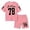 Red, variant on SGMVNU 2 Piece Outfits for Girls Summer Short Sleeve Letter Print Oversized Shirt and Casual Shorts Clothing Set , Size 7-8 Years, Red