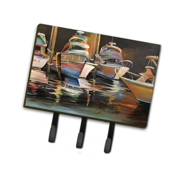 Carolines Treasures JMK1076TH68 Sea Chase Deep Sea Fishing Boats Leash or Key Holder Triple multicolor