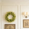 thumbnail image 4 of 2026 Spring Kids Breath Camellia Wreath 17.71In Delicate Visual Appearance Dry Environment Storage All Season Display Feature Ornament for Home Garden Gate Front Door Mantel Festival Decor, 4 of 6