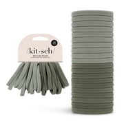 Kitsch Recycled Nylon Hair Elastics 20pc Set - Eucalyptus