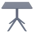 thumbnail image 2 of Luxury Commercial Living 31.5" Dark Gray Solid Square Dining Table, 2 of 8