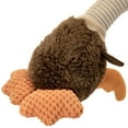 thumbnail image 4 of TrustyPup Tough 'N Fun Long Neck Rowdy Rooster Squeaky Chew Guard Dog Toy, Brown Large, 4 of 8