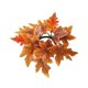 thumbnail image 2 of Corona de aro con forma de pilar para velas, corona de hojas de arce, corona pequeña de otoño, corona de granja para bodas, decoración de casa de camp Naranja amarillo, 2 of 8