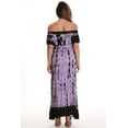 thumbnail image 3 of Riviera Sun Rayon Crepe Tie Dye Maxi Dress 21894-MAV-3X (Small, Lilac), 3 of 3