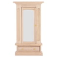 thumbnail image 1 of Armario de madera para casa de muñecas 1:12, muebles para casa de muñecas con espejo, decoración para dormitorio y casa de muñecas, 1 of 8