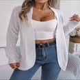 thumbnail image 4 of PENGXIANG Womens Open Front Knit Cardigan Long Sleeve Solid Color Pocket Sweater Loose Fall Tops S, 4 of 7