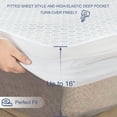 thumbnail image 7 of ACCURATEX Mattress Protector-100% Waterproof Breathable&Cooling-Bamboo 3D Air Bed Cover , Queen -16 inches Deep for Adults, 7 of 7