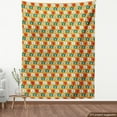 thumbnail image 4 of Autumn Sofa Upholstery Fabric by the Yard, Fall Winter Season Related Retro Creative Colorful Round Tree Motifs, Decorative Fabric for DIY and Home Accents, Dark Yellow and Multicolor by Ambesonne, 4 of 5