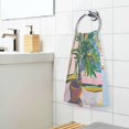 thumbnail image 3 of Yayeee 100% Cotton Hand Towels for Bathroom 16" x 28" Soft Absorbent Kitchen Towel, Yellow Window, 3 of 7