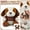 Brown-Dog, variant on YATAV Adorable Plush Animal Doll & Brown Detective Uniform & Soft Hugging Companion & Stuffed Animals Birthday Gift(Panda,9")