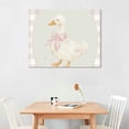 thumbnail image 2 of Patifu Nursery Goose Wall Art Girl Coquette Canvas Wall Decor Baby Room Wall Art Pink Bow Pictures Vintage Prints Duck Gingham Girl Nursery Painting for Bedroom Living Room  16x12in, 2 of 6
