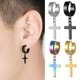 thumbnail image 3 of Pendientes colgantes de acero inoxidable para hombre y mujer, aretes con forma de cruz y estrellas, estilo gótico, 1 unidad, 3 of 4