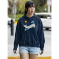 thumbnail image 2 of Paradise Groovy Wave Banner Hoodie Women -Image by Shutterstock, Female 5X-Large, 2 of 4