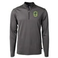thumbnail image 2 of Men's Cutter & Buck Black Nashville SC DryTec Virtue Eco Pique Micro Stripe Recycled Quarter-Zip Pullover Top, 2 of 3