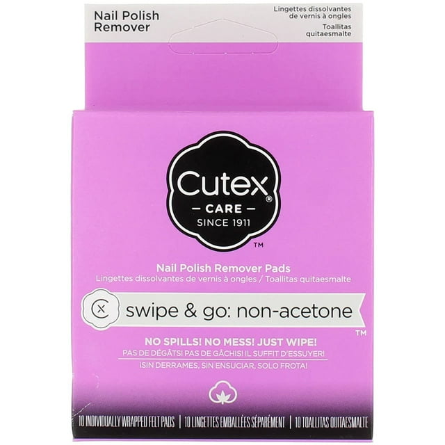 Almohadillas quitaesmalte Cutex Care Swipe & Go, 10 almohadillas