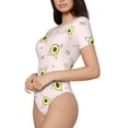thumbnail image 2 of Naloa Avocado Doing Sport Yoga Women's Short-Sleeved Onesie, One-Piece Swimsuit for Parties, dates, clubs - XX-Large, 2 of 9