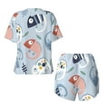 thumbnail image 2 of Sigee Cute Chameleons On Blue for Sleepwear Casual Pjs with Pockets Women's Pajamas Sets Shorts 2 Piece Short Sleeve Lounge Sets 3X-Large, 2 of 9