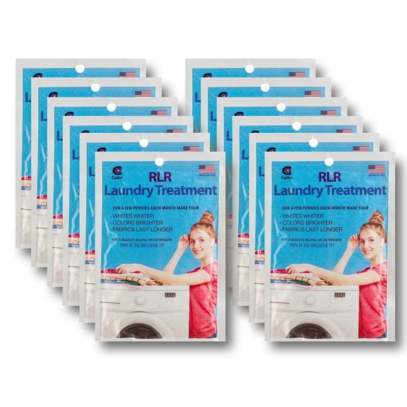 RLR Natural Laundry Detergent Powder, 12 pack Fragrance Free, Non Toxic, Hypoallergenic, Deep Cleaning for Sensitive Skin