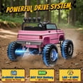 thumbnail image 4 of Chevrolet Cheyenne 24 Volt Ride on Toys, Joyracer Electric Car for Kids, Power Truck Wheels with Remote, Bluetooth, USB, LED Lights, Pink, 4 of 14