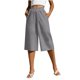 thumbnail image 1 of Pantalones de Pierna Recta de Lino para Mujeres Verano Suelto Color Sólido Cintura Elástica con Bolsillos Pantalones de Pierna Recta Casual, 1 of 6