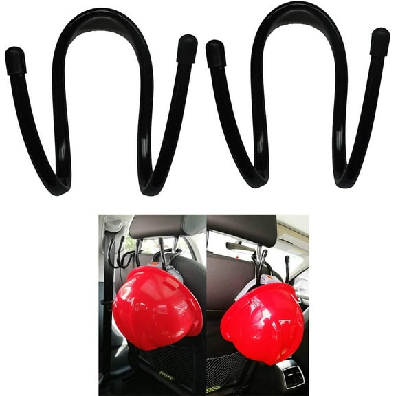 Pmsanzay Adjustable Headrest Hooks Automotive Organizers for Vehicle, Hard Hat Rack, 2 Pack