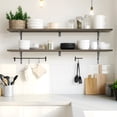 thumbnail image 4 of Kaboon 55inch Floating Shelves for Wall 10" D x 55" W Set of 2, Eucalyptus, 4 of 6