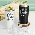 thumbnail image 6 of Gingprous Best Aunt and Uncle Ever , 20 oz Insulated Stainless Steel Tumbler Set, Vacuum Insulated Tumblers Christmas Birthday Gifts (Black & White), 6 of 8