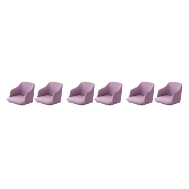 Maytalsory 2 Pcs Housses de Fauteuil en Polyester pour Décoration Intérieure à la Mode et Élégante Housse de Chaise Extensible Courbée Violet Clair 3ensemble