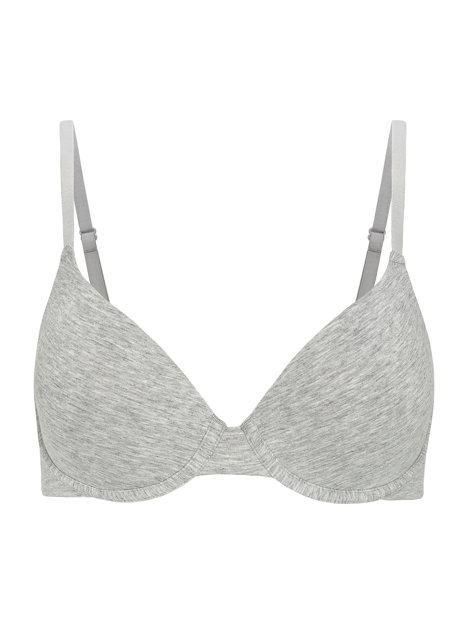 No Boundaries Cotton Blend Lightly Lined T-Shirt Bra, Women's 34A-40C