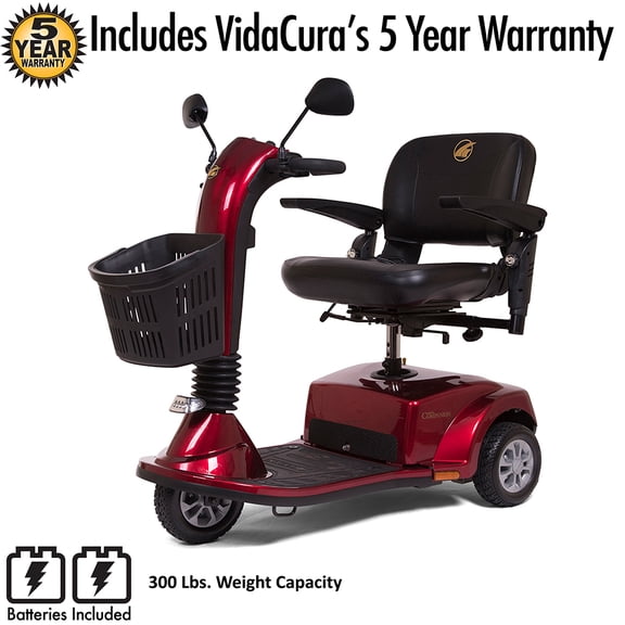 Golden Technologies Companion Mid-Size 3-Wheel Scooter (GC240D) with 5 Year Extended Warranty