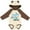 Natural & Brown w Ears, variant on Inktastic My Aunt Loves Me with Cute Sharks Boys or Girls Long Sleeve Baby Bodysuit